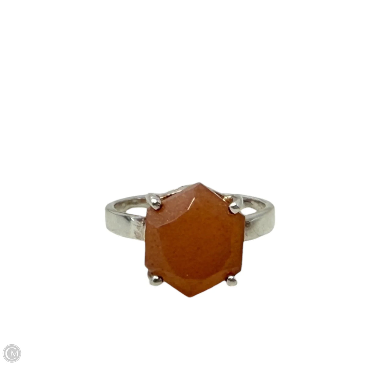 Sterling Silver & Aventurine Statement Ring, Size: 9