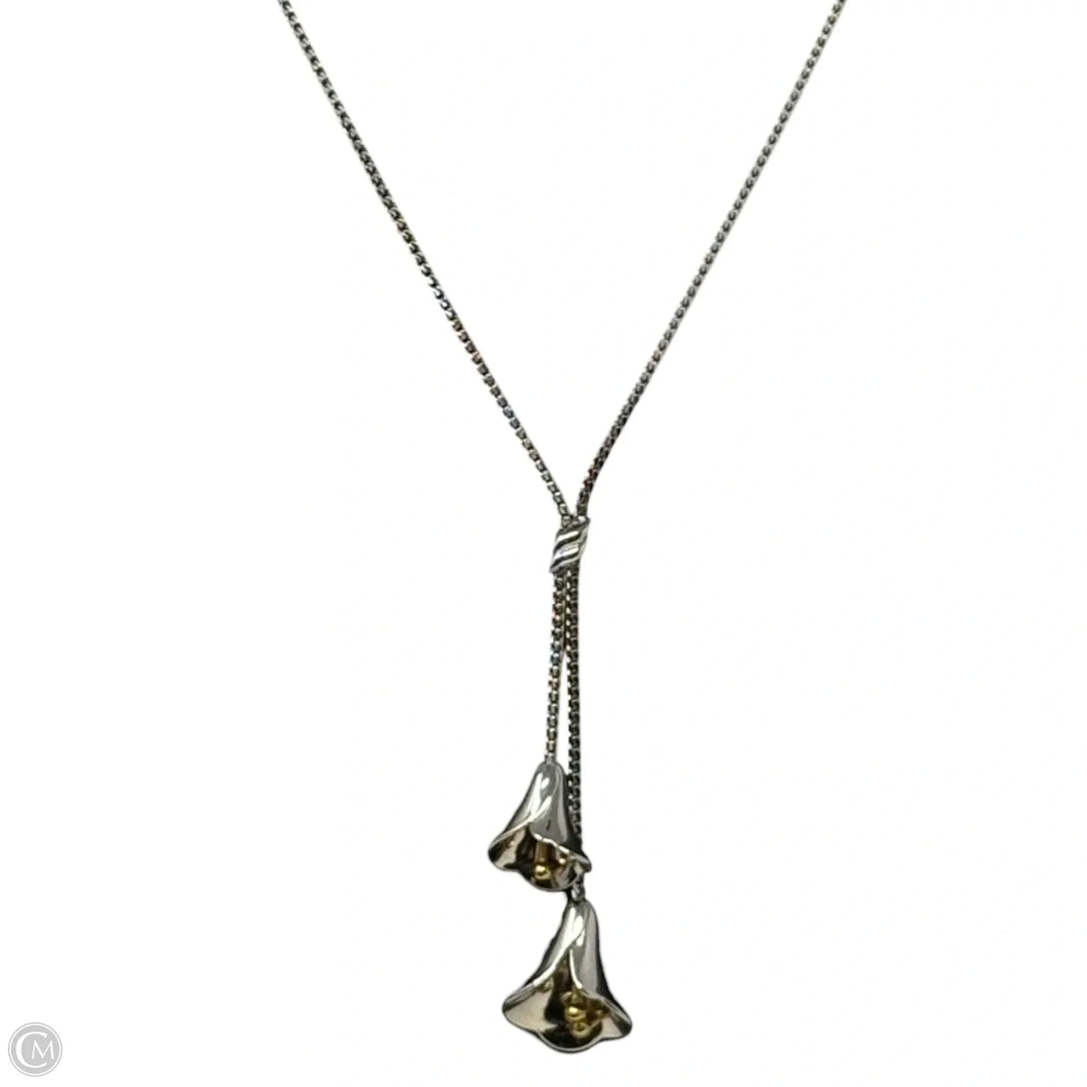 Double calla Lily Necklace By Avon