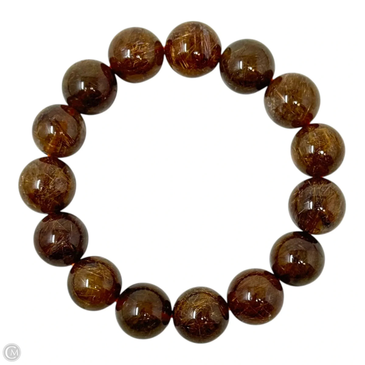 Rutilated Quartz Bead Elastic Bracelet