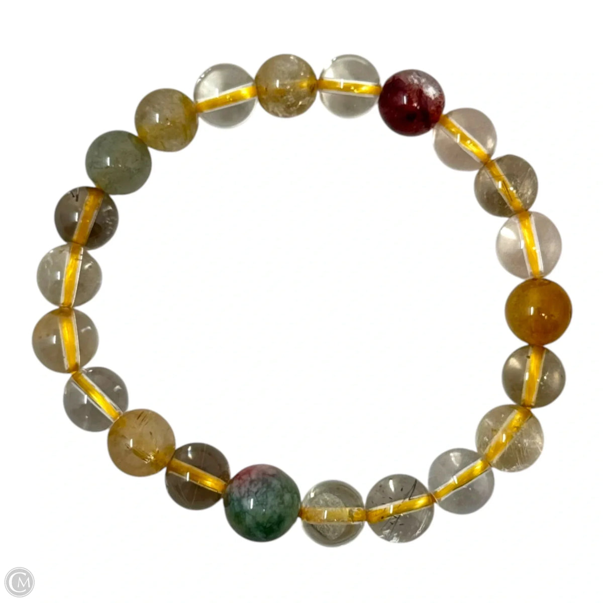 Multi-Gemstone Bead Elastic Bracelet