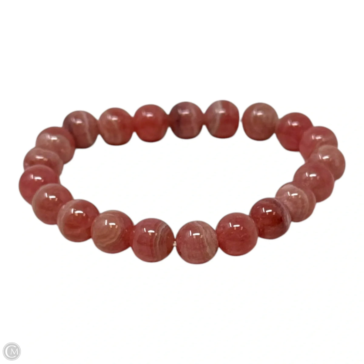 Rhodochrosite Elastic Beaded Bracelet