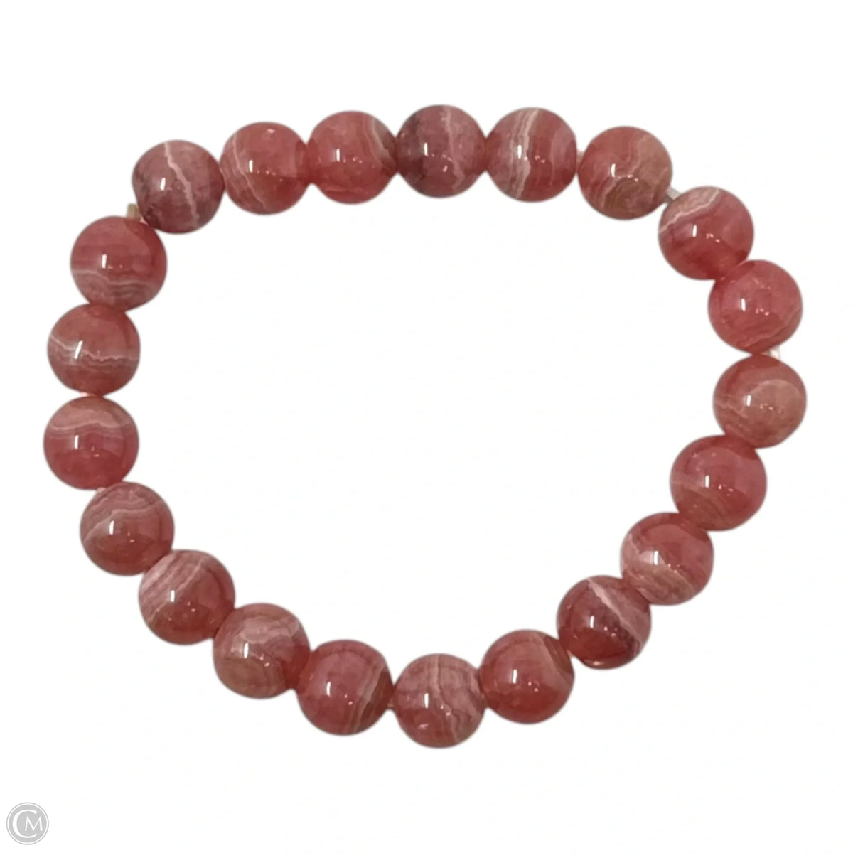 Rhodochrosite Elastic Beaded Bracelet