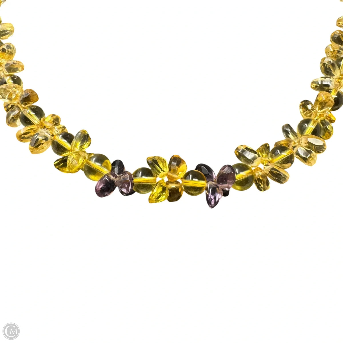 Faceted Citrine & Amethyst Necklace