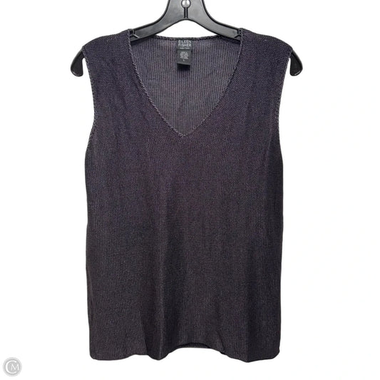 Knit Rayon Top Sleeveless By Eileen Fisher In Purple, Size: L