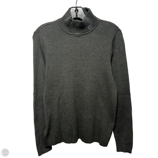Cotton Ribbed Sweater By Lauren By Ralph Lauren In Grey, Size: Xl