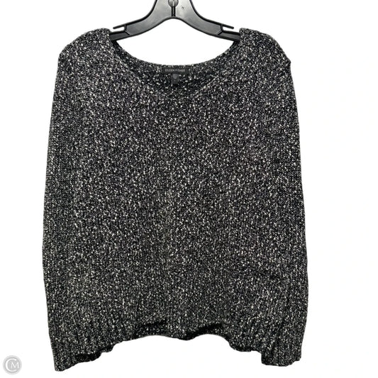 Cotton Sweater By Eileen Fisher In Black & White, Size: L