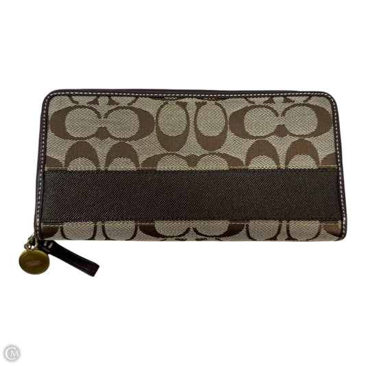 2007 Stripe Legacy Wallet Designer By Coach, Size: Large
