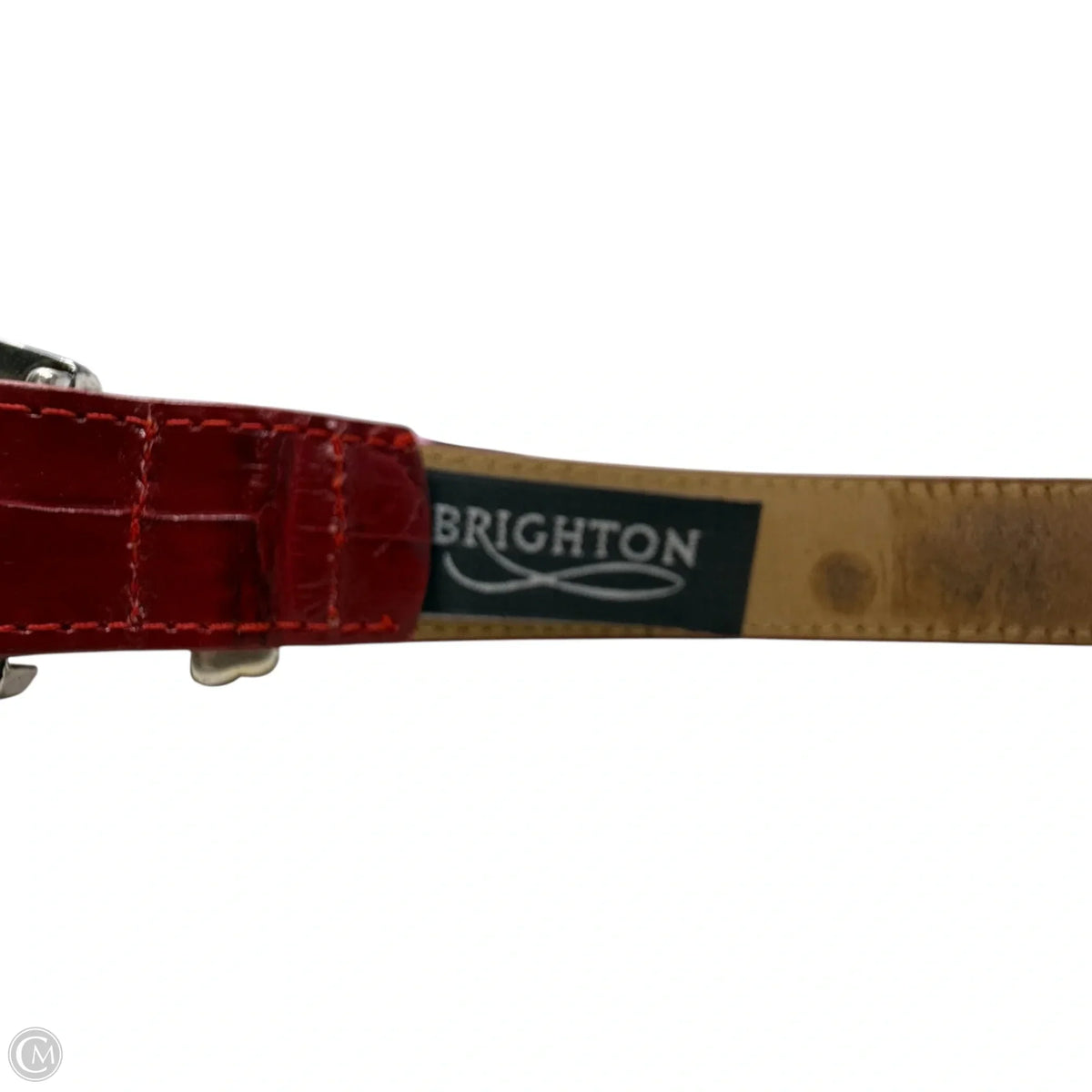 Golf Charms Croc Embossed Leather Belt Designer By Brighton, Size: Small (28)