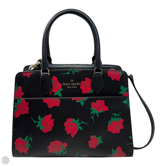 Madison Rose Toss Printed Handbag Designer By Kate Spade, Size: Medium