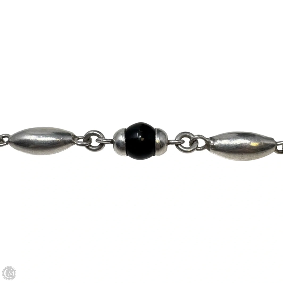Mexican Onyx & Sterling Silver Beaded Bracelet