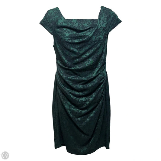 Embroidered Dress Party Midi By Adrianna Papell In Green, Size: 14