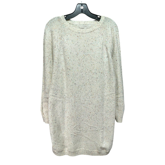 Dress Sweater By Loft In Cream, Size: L