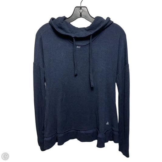 Athletic Top Long Sleeve Hoodie By Alo In Blue, Size: S