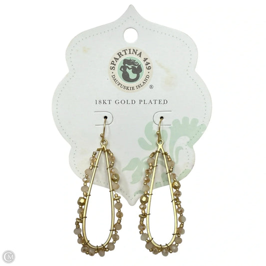 18K Gold Plated Bayberry Raindrop Earrings Designer By Spartina