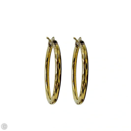 Gold Over Sterling Silver Diamond-Cut Hoop Earrings
