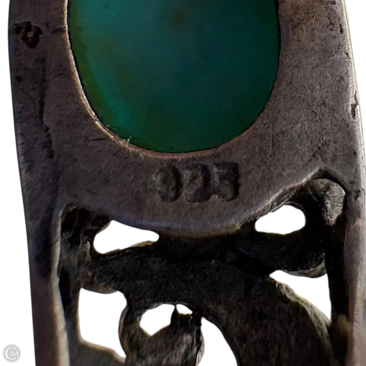 Turquoise & Sterling Silver Openwork Earrings