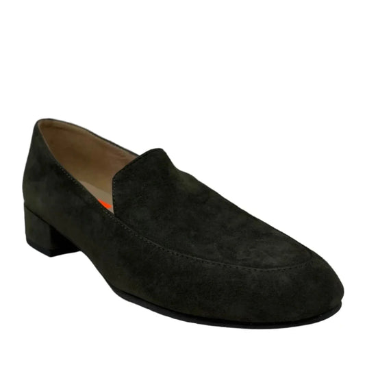 Elan Woodland Suede Loafers By Eileen Fisher In Green, Size: 7