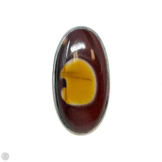 Oversized Mookaite Jasper & Sterling Silver Ring, Size: 8.5