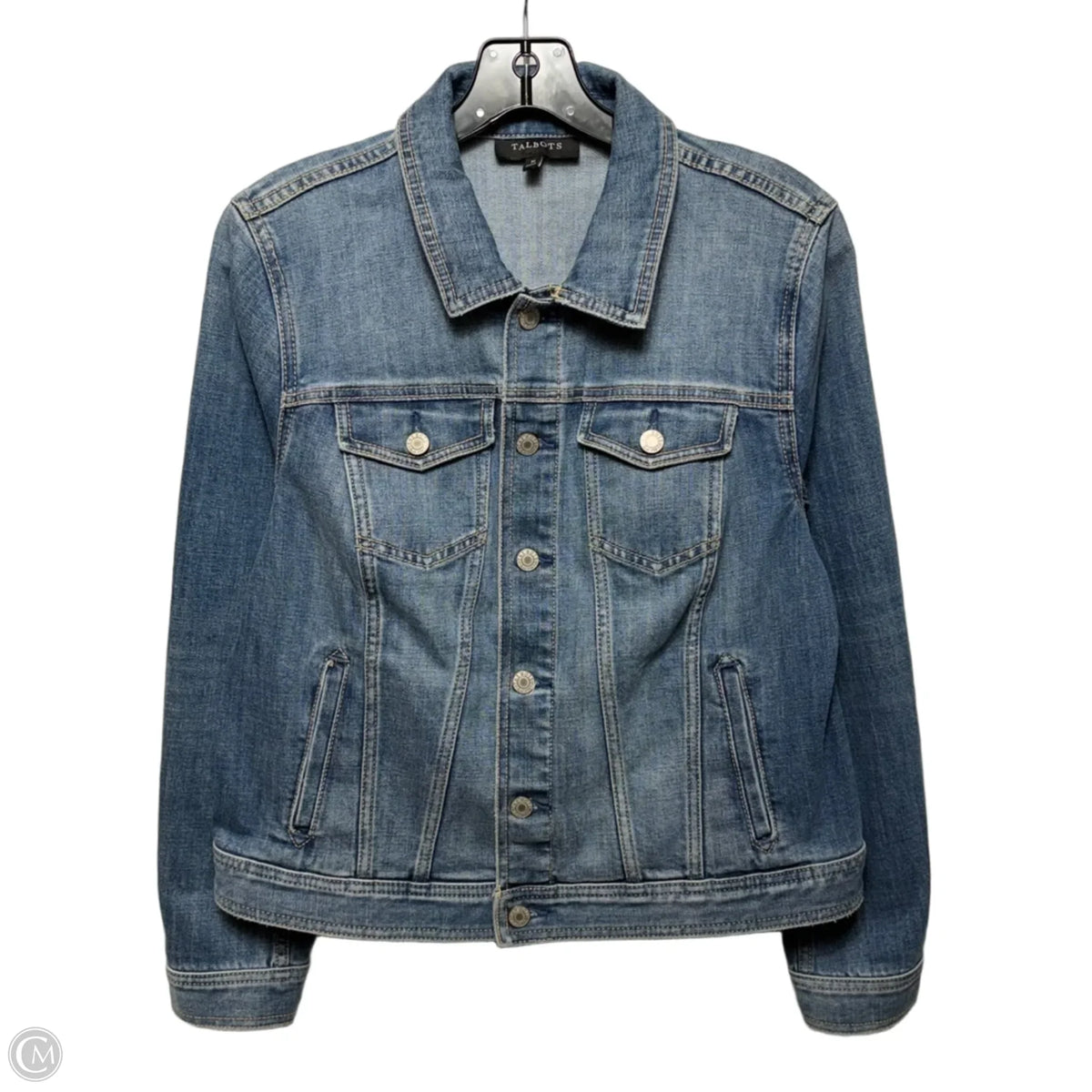 Jacket Denim By Talbots In Blue Denim, Size: M