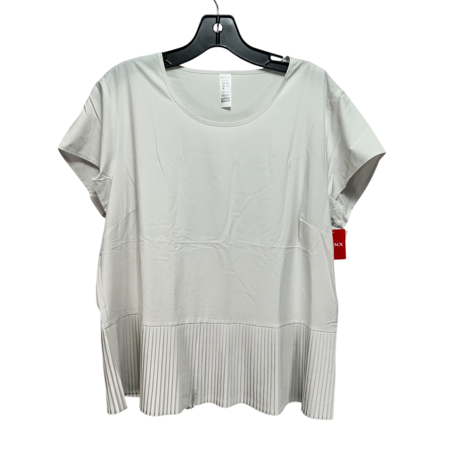 Yes, Pleats! Tee Top Sleeveless By Spanx In Silver, Size: Xl