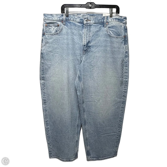 Jeans Wide Leg By American Eagle In Blue Denim, Size: 18