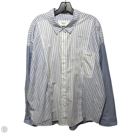 Top Long Sleeve By American Eagle In Striped Pattern, Size: Xxl