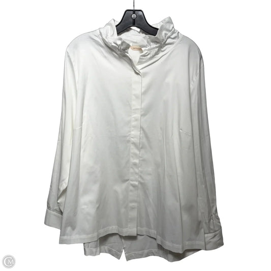 Top Long Sleeve By Soft Surroundings In White, Size: 1x
