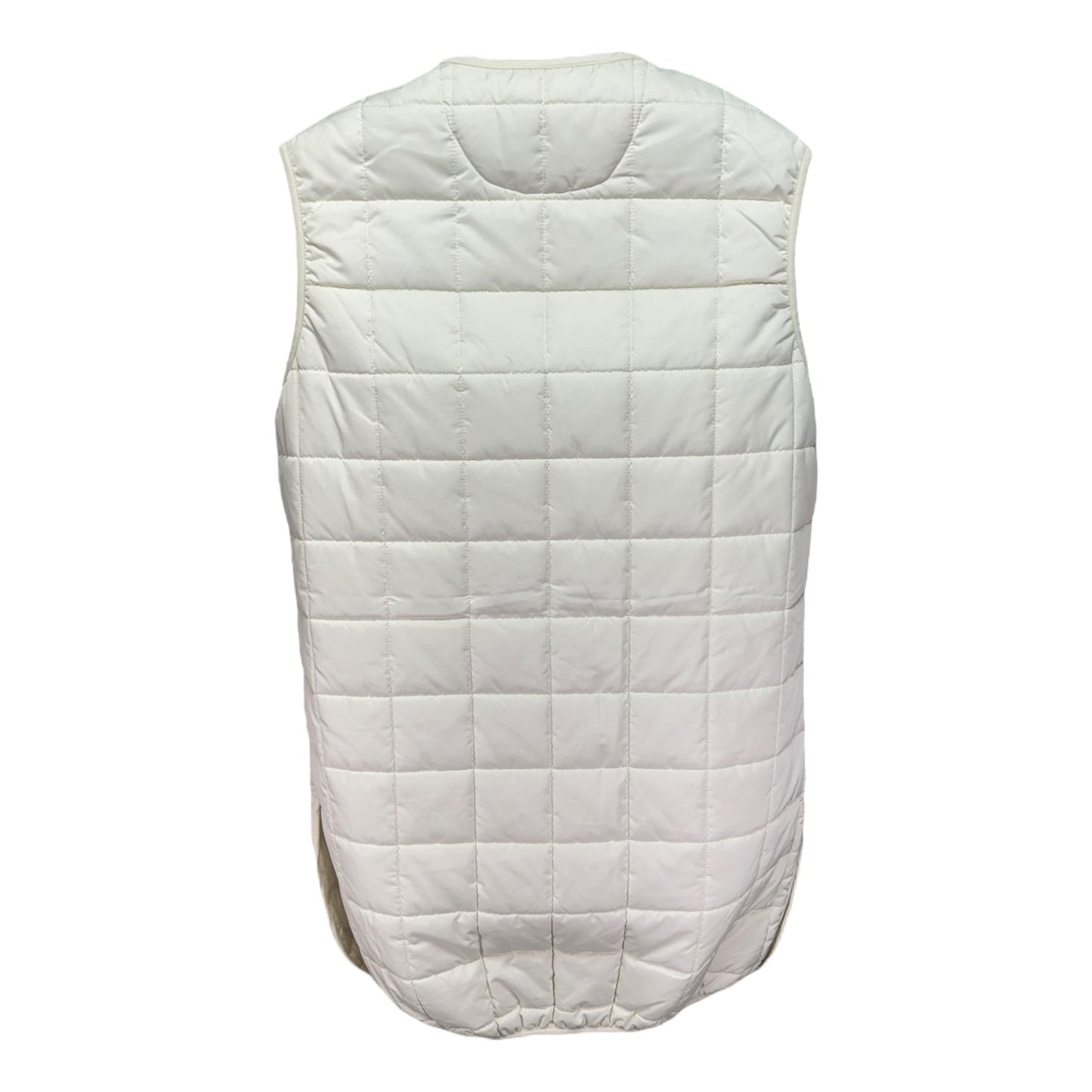 Long Quilted Puffer Vest Designer By Rebecca Minkoff In Cream, Size: M