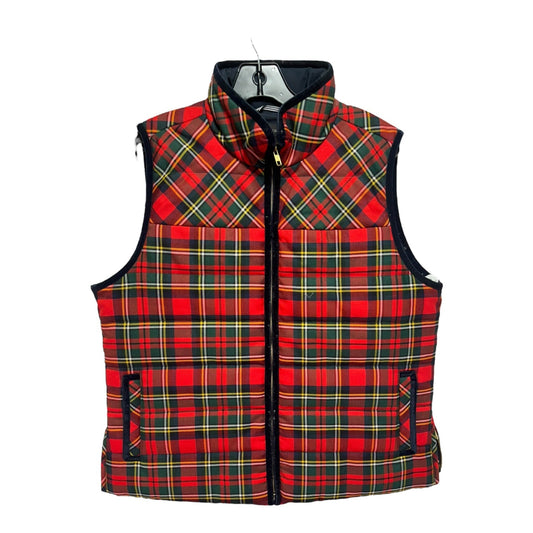 Wool Blend Vest Puffer & Quilted By J. Crew In Plaid Pattern, Size: Xl