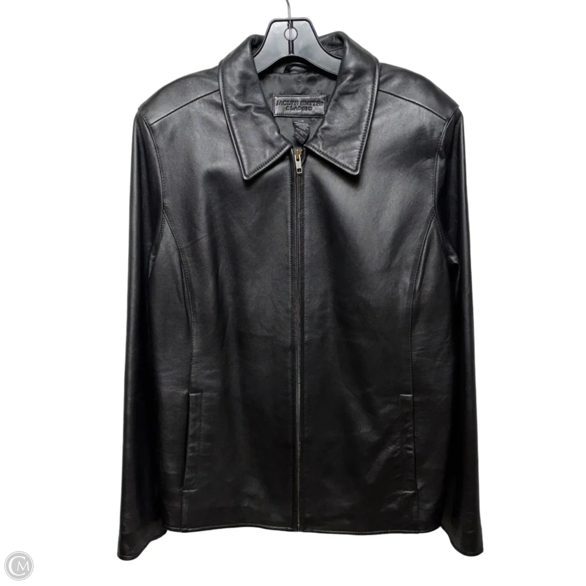 Jacket Leather By Jaclyn Smith In Black, Size: L