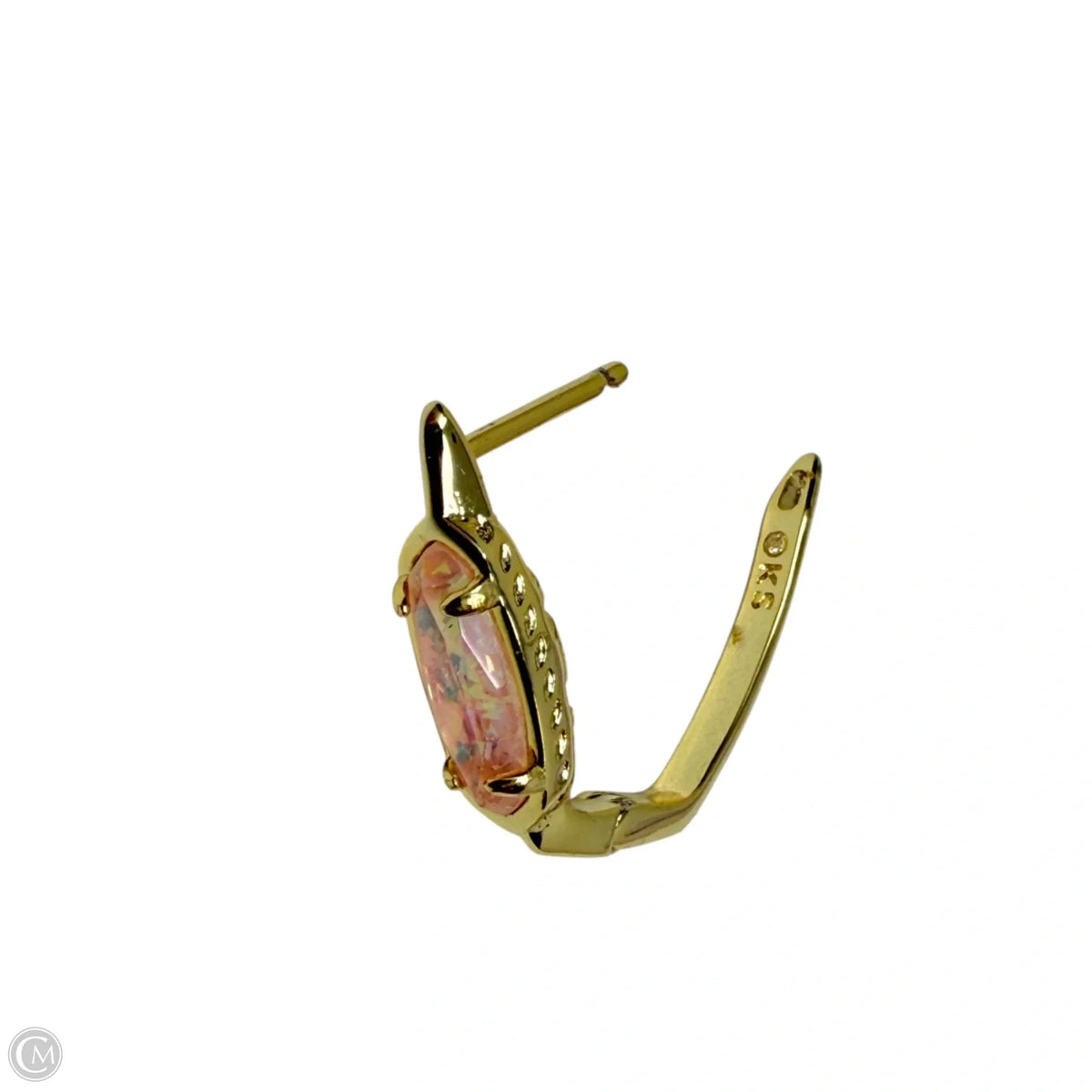 Dichroic Glass Hinged Hoop Earrings Designer By Kendra Scott