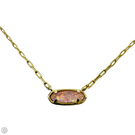 Elisa Gold Pendant Necklace in Dichroic Glass Designer By Kendra Scott