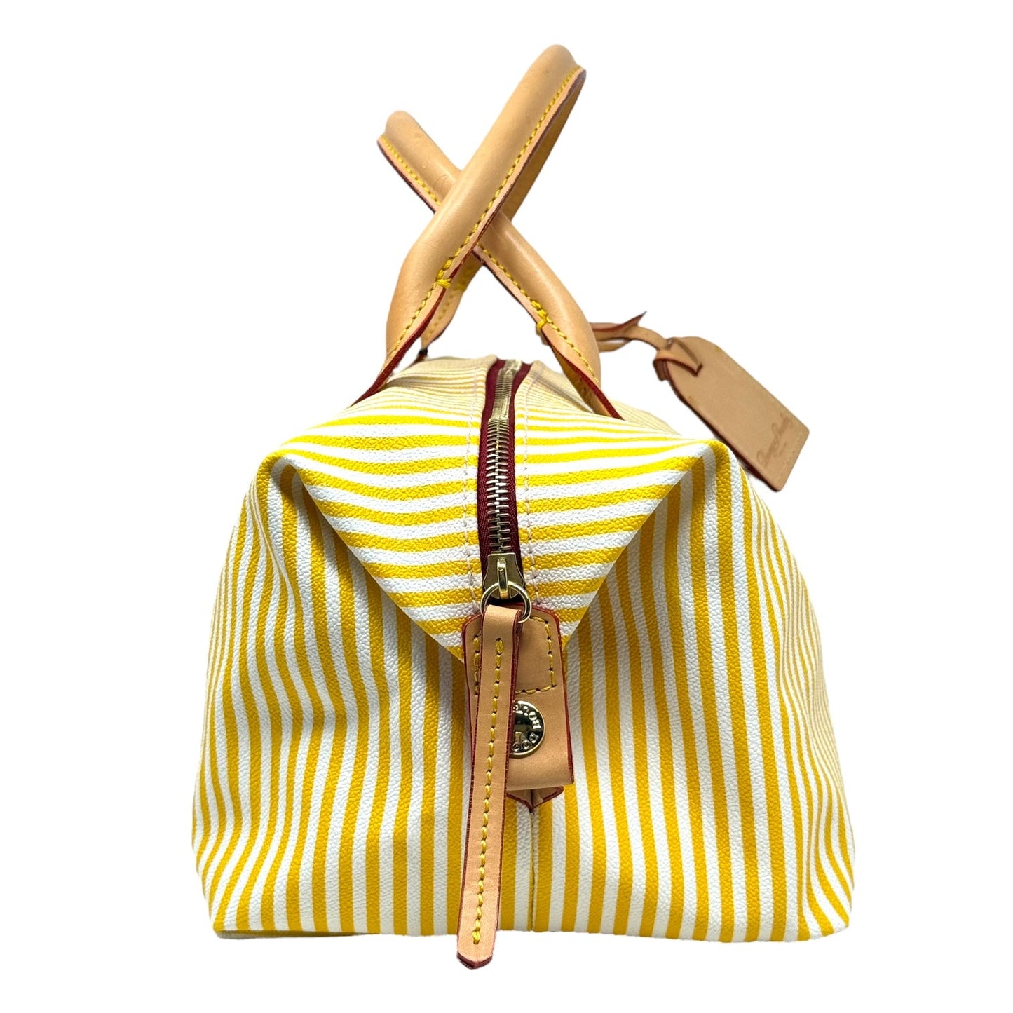 Stripes Duffle Designer By Dooney And Bourke In Sunflower, Size: Medium