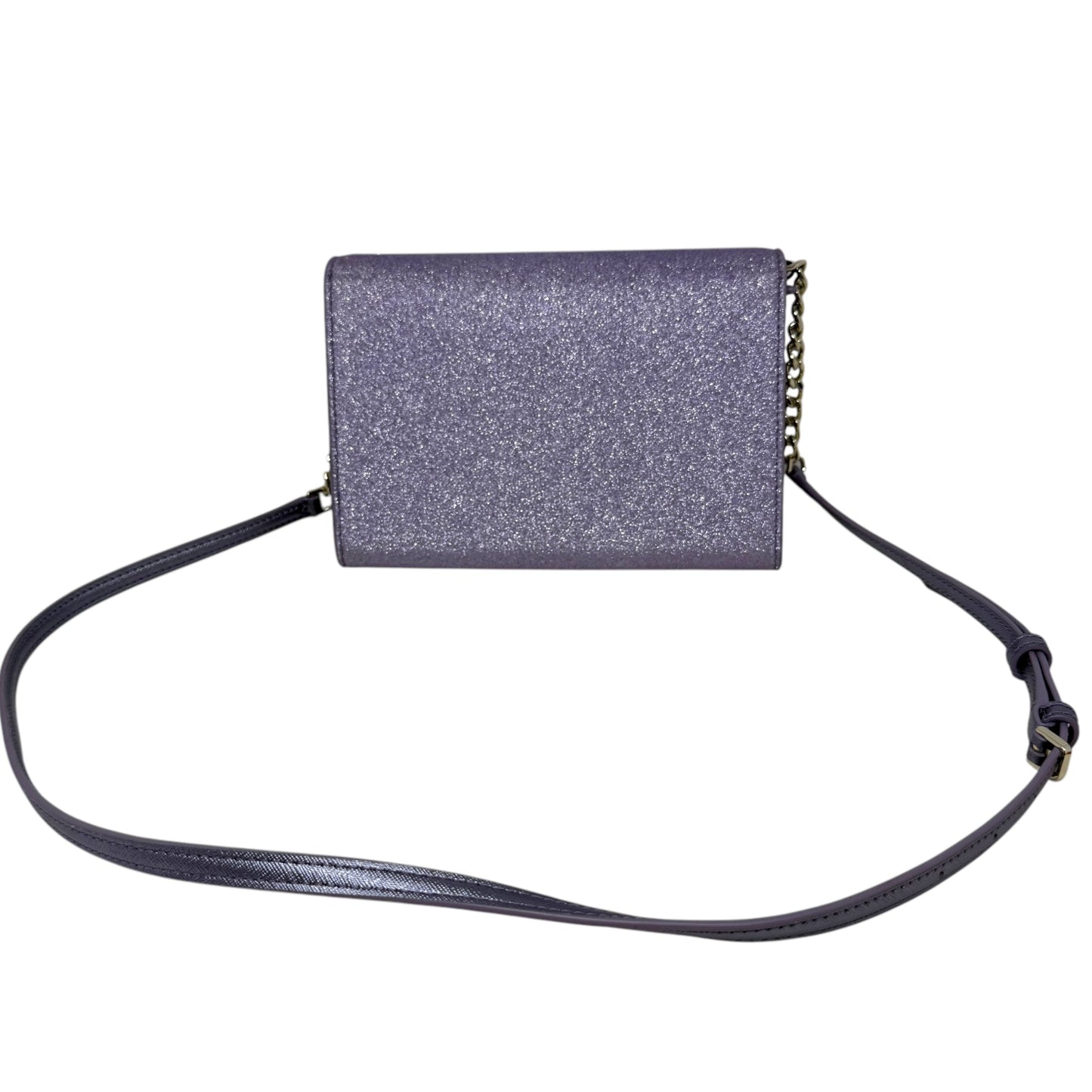 Frosty Sky Tinsel Flap Crossbody Designer By Kate Spade, Size: Small