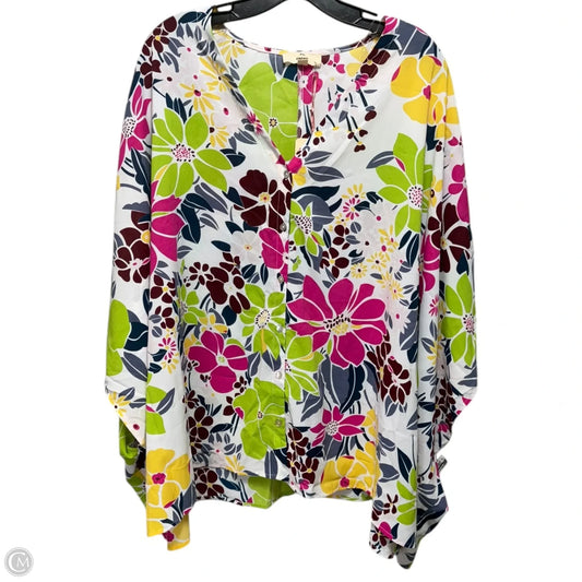 Top Sleeveless By Entro In Floral Print, Size: 1X