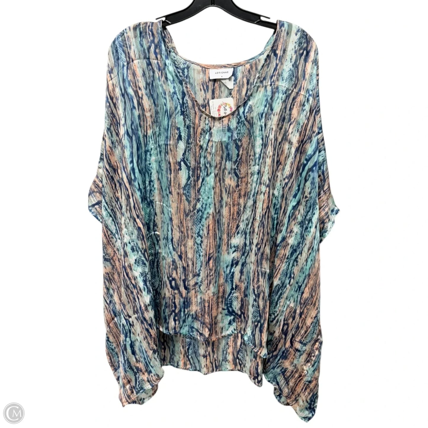 Top Sleeveless By Adrienne In Striped Pattern, Size: M