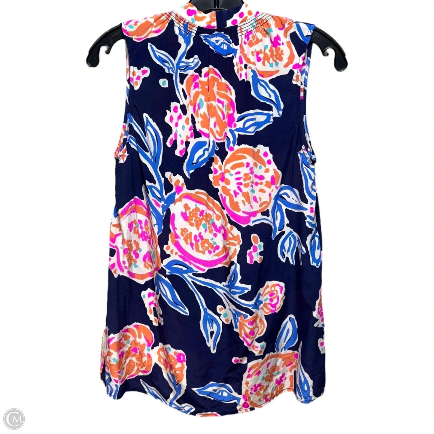 Dahlia Silk Blouse Designer By Lilly Pulitzer In Multi-colored, Size: S