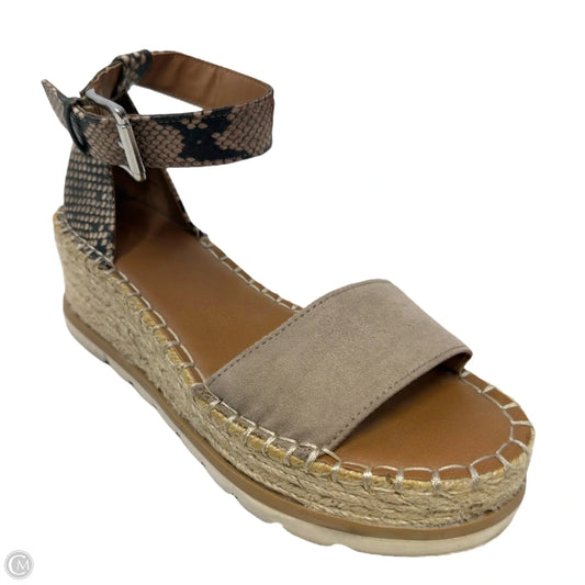 Jean Espadrille Wedge Sandals By Universal Thread In Snakeskin Print, Size: 7