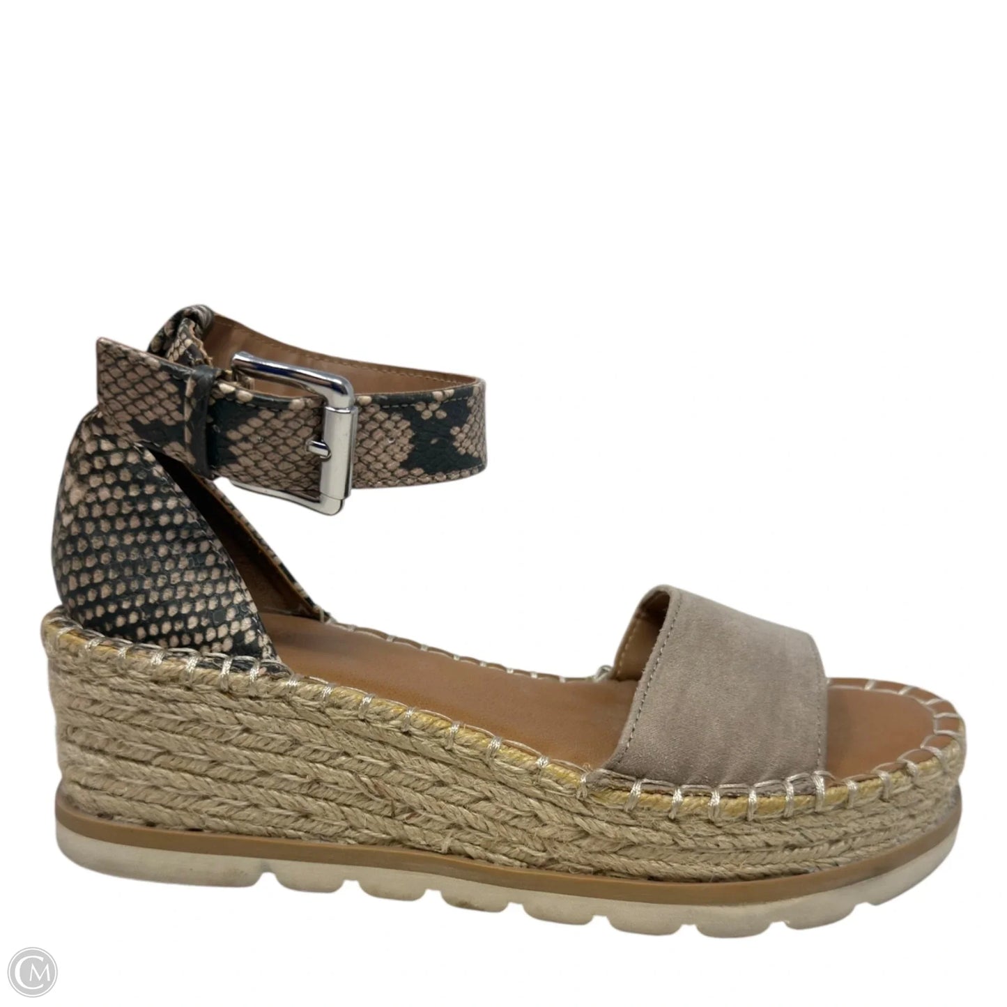 Jean Espadrille Wedge Sandals By Universal Thread In Snakeskin Print, Size: 7