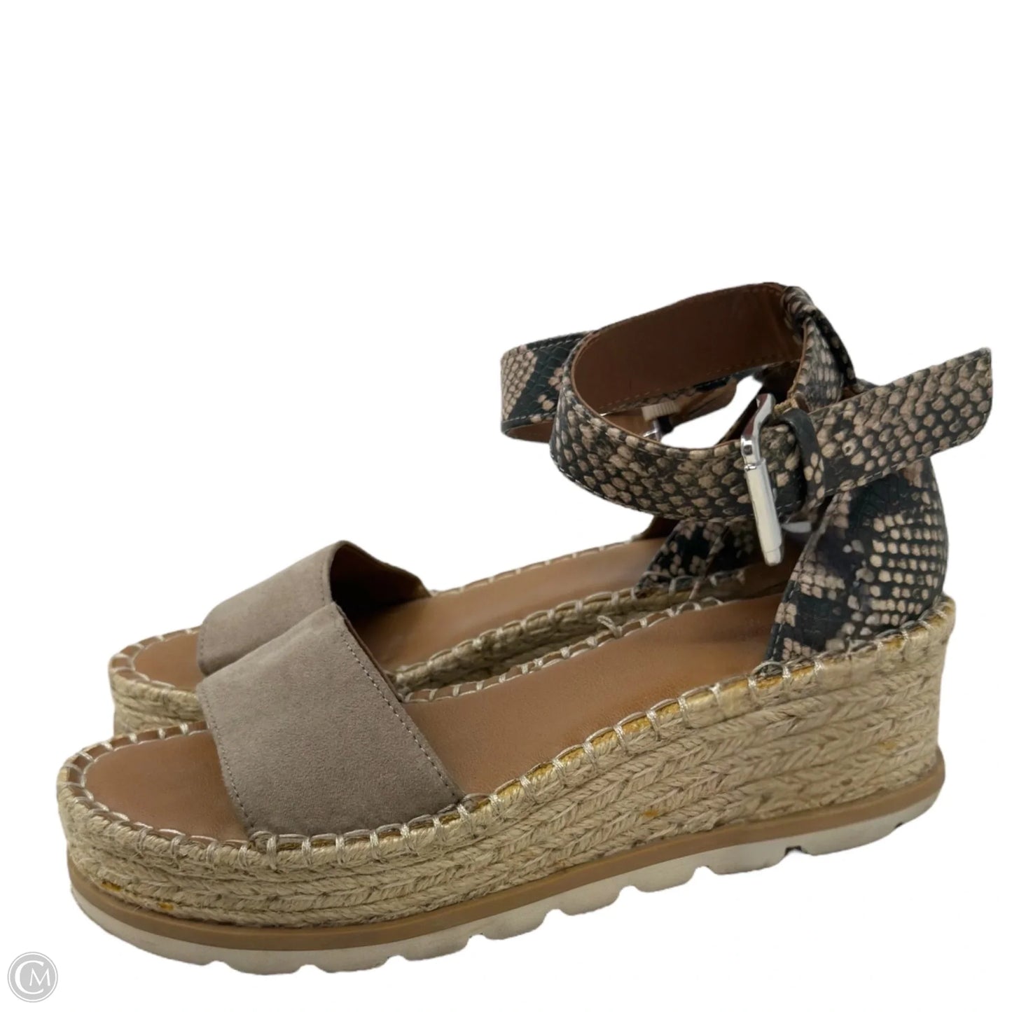 Jean Espadrille Wedge Sandals By Universal Thread In Snakeskin Print, Size: 7