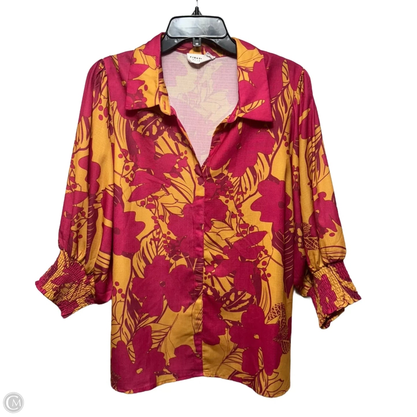 Top Long Sleeve By First Love In Floral Print, Size: L