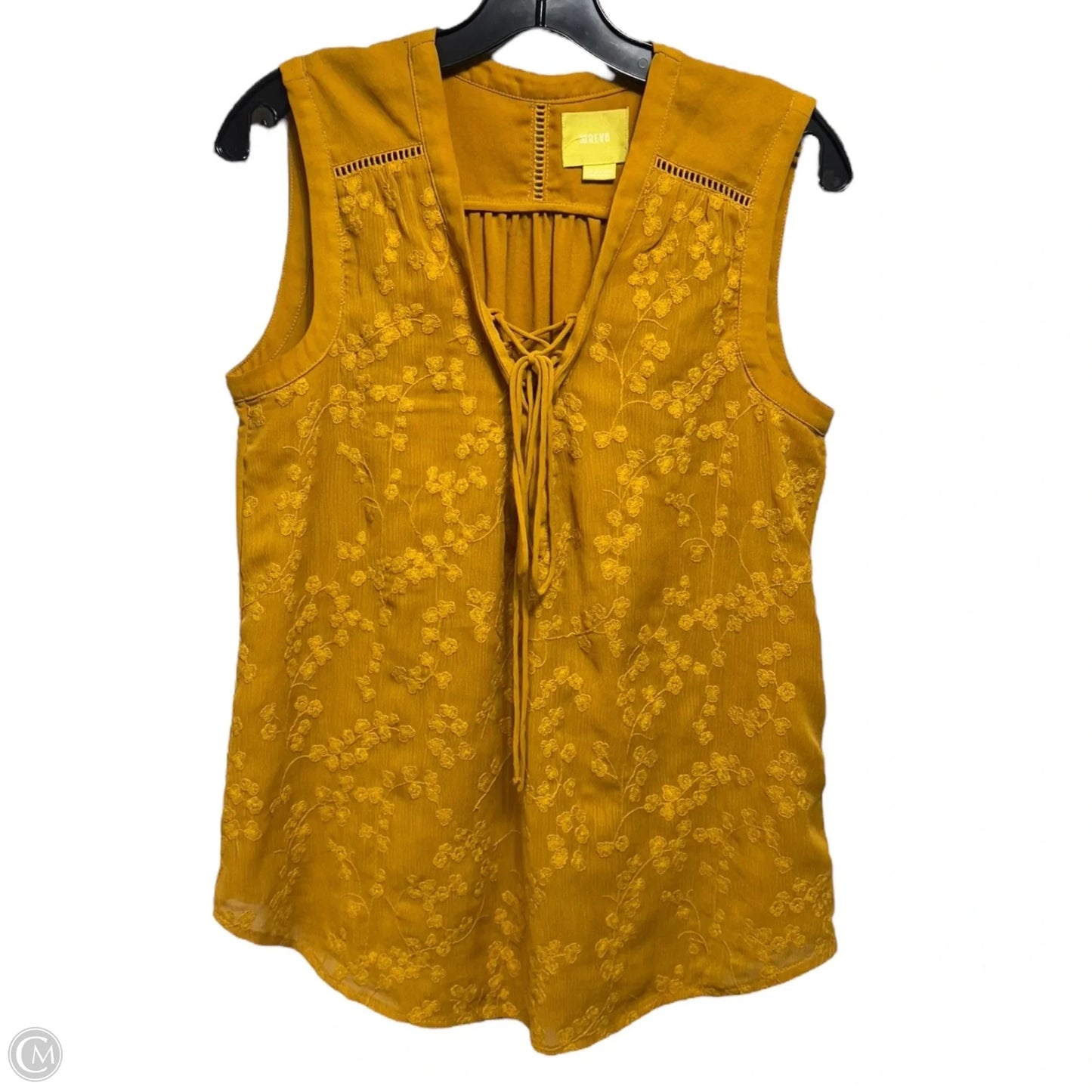 Top Sleeveless By Maeve In Yellow, Size: 6