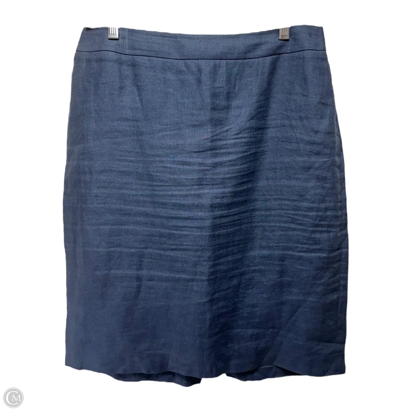 Linen Pencil Skirt By Brooks Brothers In Navy, Size: 8