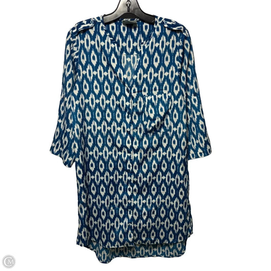 Dress Casual Short By Maeve In Blue & White, Size: S