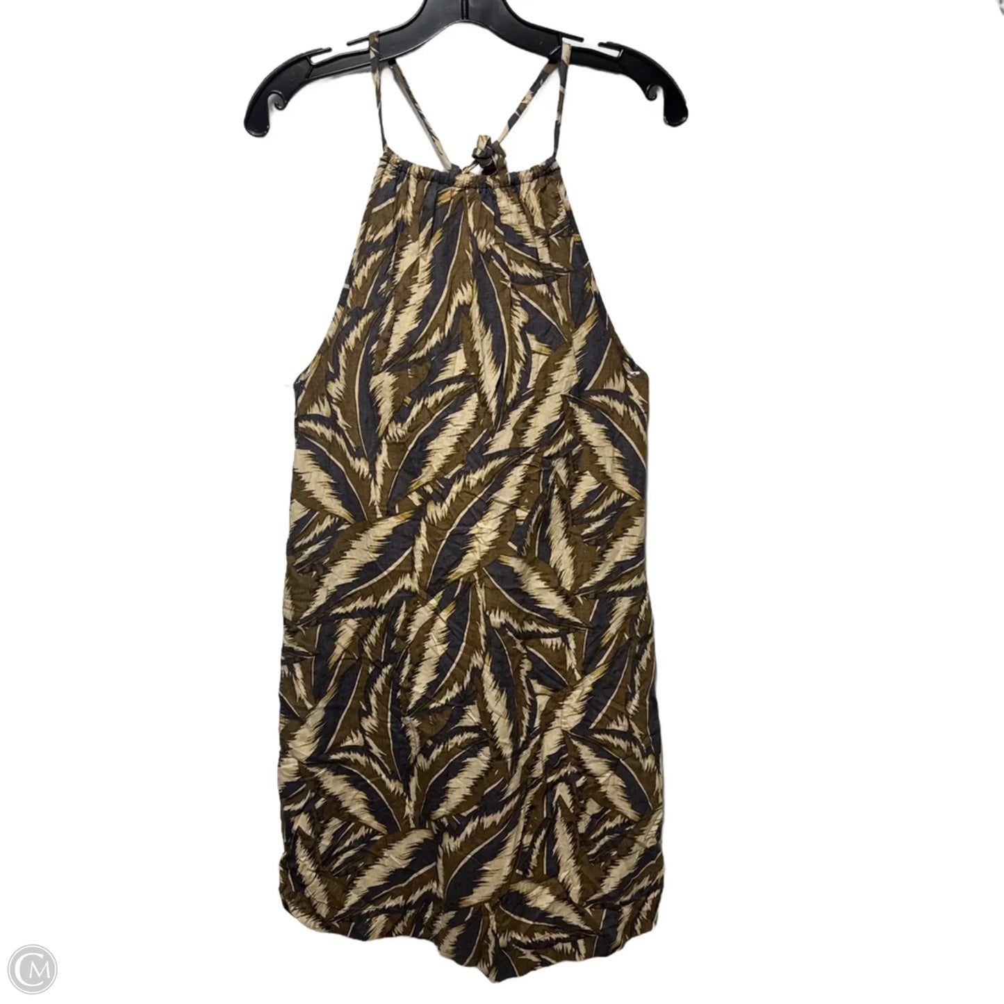 Epicanopy Halter Dress Casual Short By Prana In Cafe Panama Print, Size: S