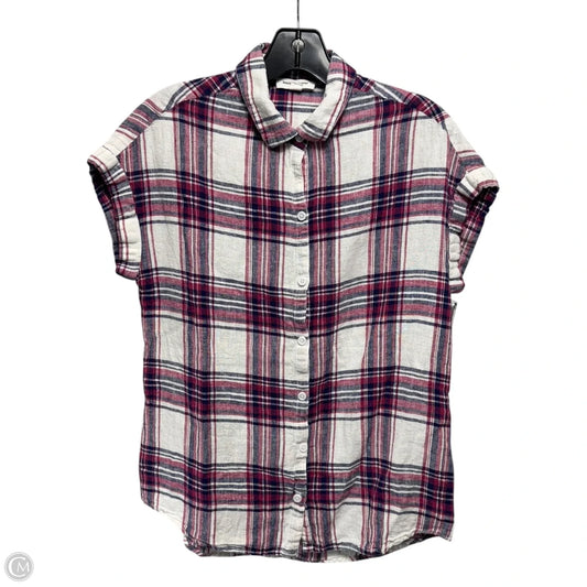 Top Sleeveless By Beachlunchlounge In Plaid Pattern, Size: S