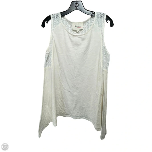 Top Sleeveless By Vince Camuto In Cream, Size: M