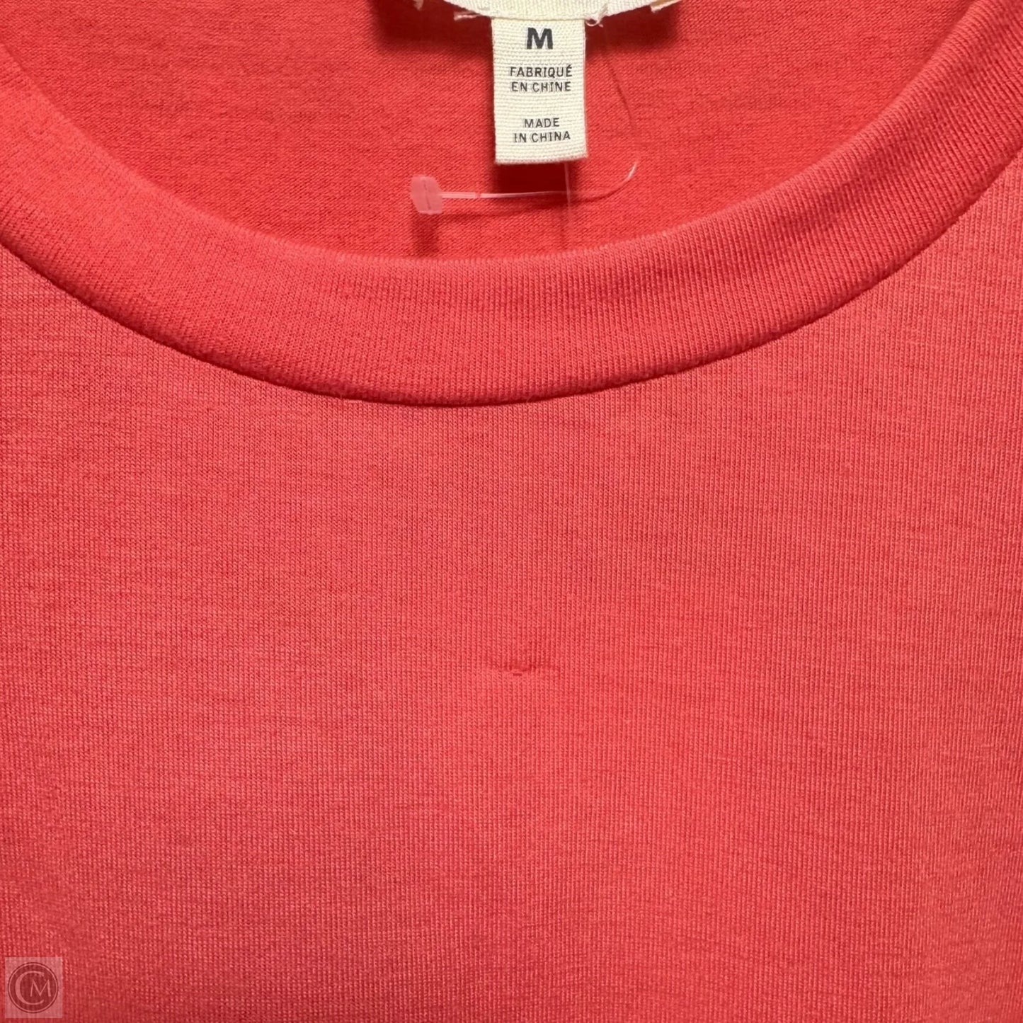 Top Short Sleeve By Como Blu In Orange, Size: M