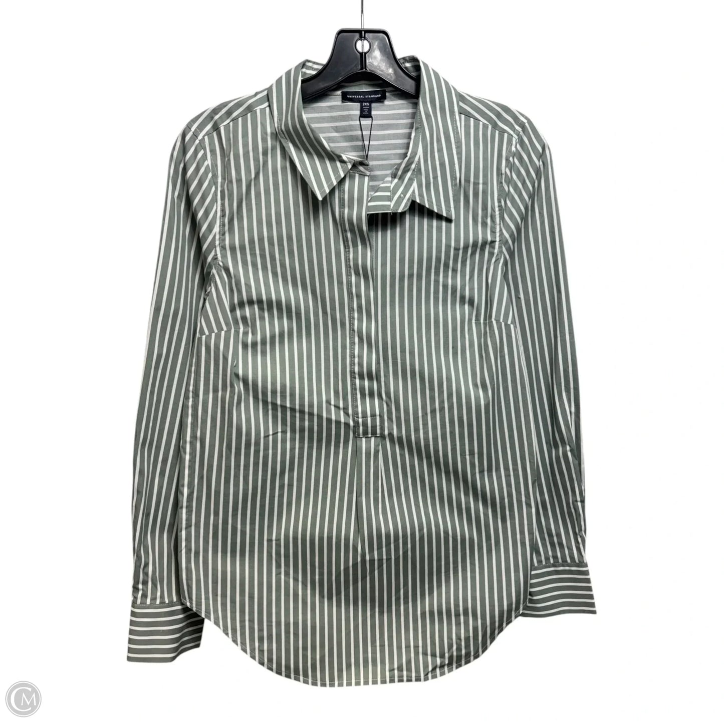 Top Long Sleeve By Universal Standard In Striped Pattern, Size: XXS