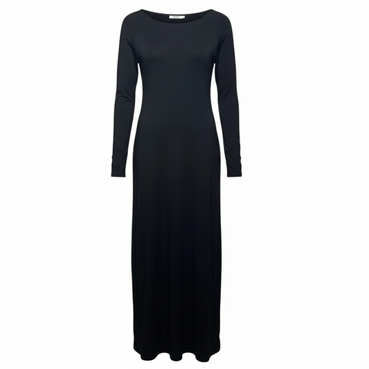 Soft Line Boat Neck Maxi Dress By NA-KD In Black, Size: S
